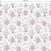 Mustertapete - Heißluftballon - rosa 