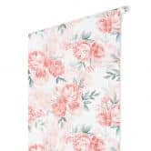 Mustertapete UN Designs - Zarte Rosa Aquarell Blumen 