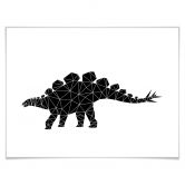 Poster Nouveauprints - Geometric Dinosaur Stegosaurus 