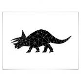 Poster Nouveauprints - Geometric Dinosaur Triceratops 