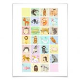 Poster Loske - Tierisches Alphabet - Englisch 