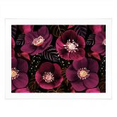 Poster Florale Blütenpracht in Purpurtönen - Anis Illustration 