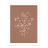 Poster Wildrosenstrauß Mocha-Mousse - Anis Illustration 