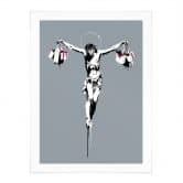 Poster Banksy - Jesus Christus mit Einkaufstüten 