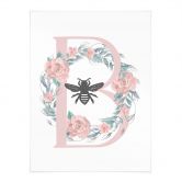 Poster Biene mit Blumenkranz - inspiriert von Bridgerton 