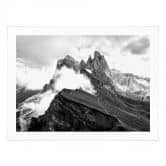 Poster Blick auf die Alpen - Berglandschaft der Dolomiten 