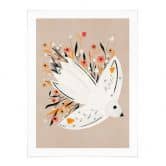 Poster Colombe de la paix avec petites fleurs - Bloom 