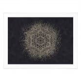 Poster Elegantes Mandala in Schwarz-Gold - Bloomery Decor 