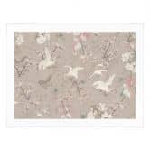 Vogelposter Kraniche im Kirschblüten-Rausch Beige - Bloomery Decor 