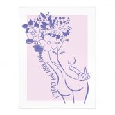 Poster Body Positivity - Line Art Floral 
