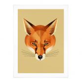 Poster mit Tier-Motiv - Fuchs - Braun 