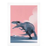 Poster Dinosaurier Giganotosaurus - Kinderposter - Braun 
