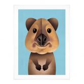 Kinderposter mit Tier-Motiv - Quokka - Braun 