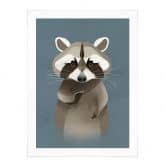 Poster Waschbär - Braun 