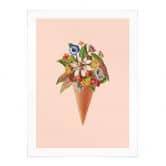 Poster Frida Floral Studio - Blumige Eistüte 