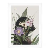 Poster Frida Floral Studio - Frauensilhouette mit Lila Blumen 
