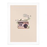 Poster Retro Radio floral - Frida Floral Studio 
