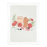 Poster Girl Power Blumen Statement 
