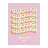 Spruch Poster Glücklich wegen dir 