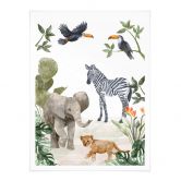 Poster Goed Blauw - Jungle Babies 