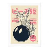 Plakat Miley Peach med nedrivningskugle - japansk - Gomes 
