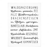 Poster Herbstliche Worte - Typografie 