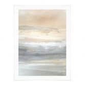 Poster Gold-graue Landschaft aus Pinselstrichen - Hobday 