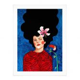 Poster Frau mit einem Augenzwinkern - Hülya 