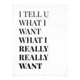 Poster Songtext - I tell you what I want 