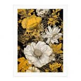 Blumen Poster - Blütenpracht in Ocker - Jaszke 