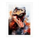 Dinosaurier Poster T-Rex: Das wilde Gesicht der Urzeit - Jaszke 