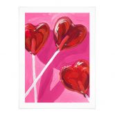 Poster Key and Sea - Lollipop in Herzform 