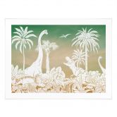 Poster Abenteuerreise zu den Dinosauriern - Ombre - Kikki Belle 