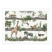 Poster fürs Kindzimmer - Afrikanische Tiere im Dschungel - Kikki Belle 