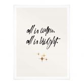 Poster Kubistika - All is calm all is bright 