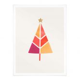 Poster Kubistika - Bunter Weihnachtsbaum 