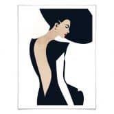 Poster Kubistika - Die Dame im schwarzen Kleid 