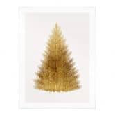 Poster Kubistika - Goldener Weihnachtsbaum 