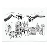 Poster Roma - Schwarz-Weiß - Love your City 