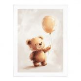 Plakat Lille bamse med ballon - Magnusson 