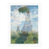 Poster Monet - Frau mit Sonnenschirm - Madame Monet und ihr Sohn 
