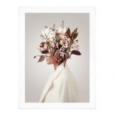Poster Moth - Schönheit mit Blumenhut 