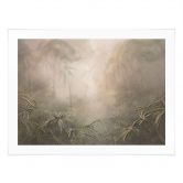 Palmen Poster Mystischer Regenwald im Nebel - Ms Tiff 