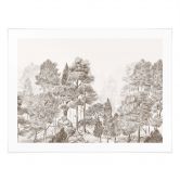 Poster Wald mit Waldlandschaft in Beige - Ms Tiff 