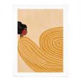 Poster Frau mit gelbem Wirbel - Müller 