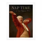 Poster Nap Time - Inspiriert von Ducreux - Selbstportrait 