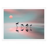 Poster Natalia - Flamingo Familie 