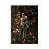 Poster Astronauten auf einer Blumenwiese - Nicebleed 