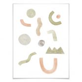 Poster Nouveauprints - Abstrakte Formen 