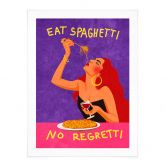 Plakat Spaghetti og vin - Oltmanns 